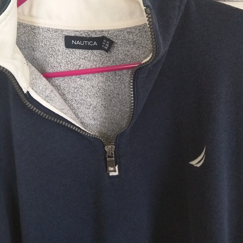 Blue top, in good condition